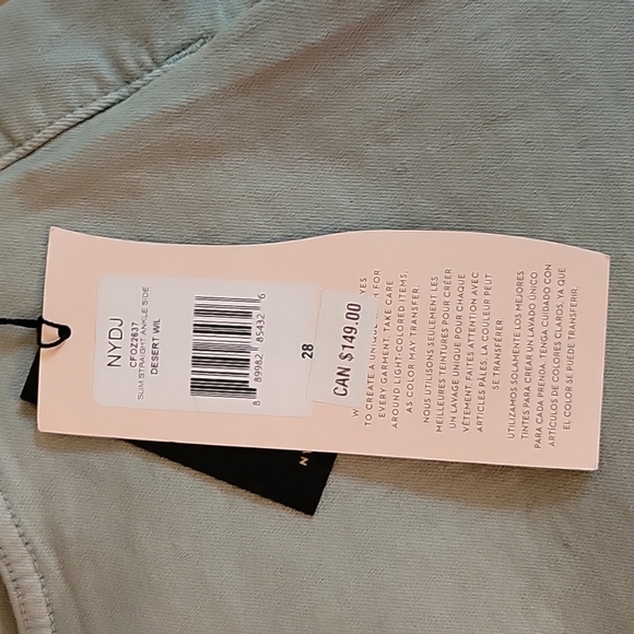 NYDJ Curves 360 Jeans Strech Plus 28 Light Green NWT - Picture 6 of 6